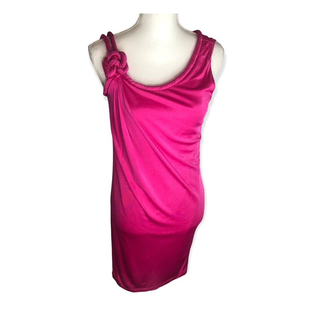 Only Edge Luxury Collection Flower Braided One Shoulder Dress